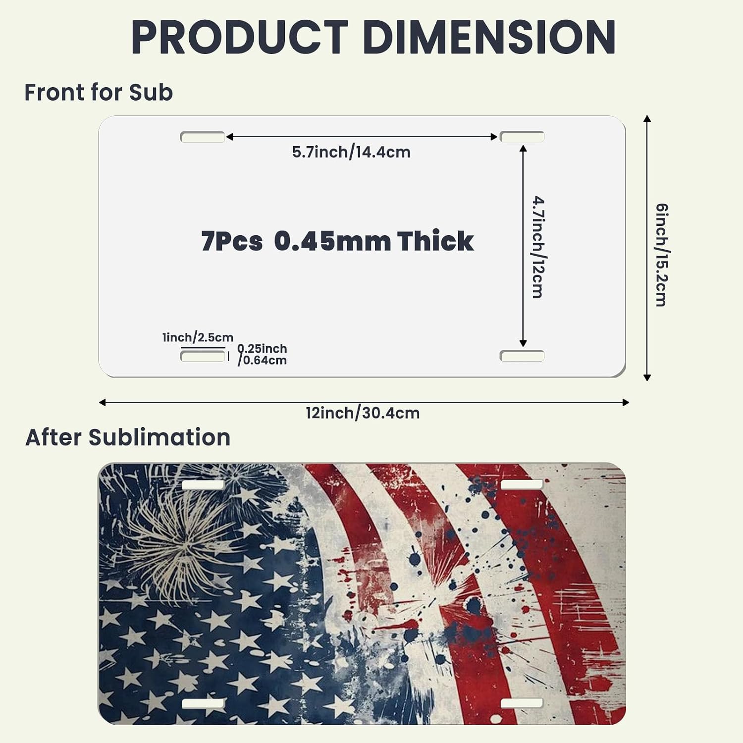Personalized Aluminum Car Front License Plate Tag