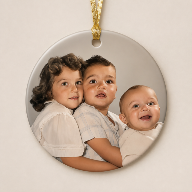 Personalized 3-Inch Ceramic Holiday Ornament